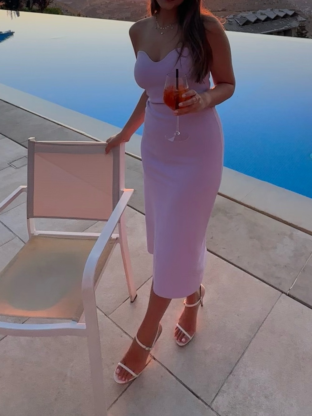 Zara Lavender Strapless Dress